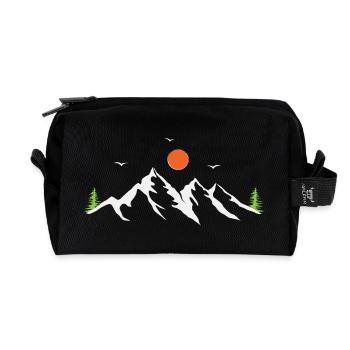 Gebirge - Recycelte Kulturtasche - Schwarz - Vorne