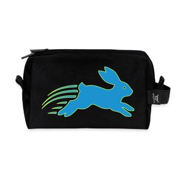 Vecteur du logo Running Bunny Speed Bunny - Trousse de toilette en tissu recyclé - noir - Devant