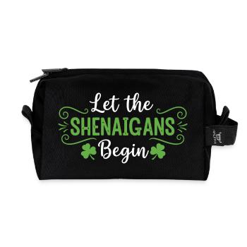 Let the Shenanigans Begin - Recycled Toiletry Zip Bag - black - Front