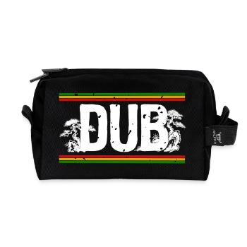 Dub Roots Reggae Wald - Recycelte Kulturtasche - Schwarz - Vorne