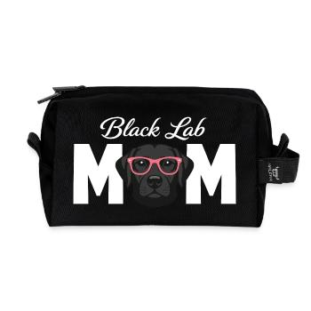 Schwarze Labrador-Mutter Schwarzer Labrador-Liebhaber - Recycelte Kulturtasche - Schwarz - Vorne