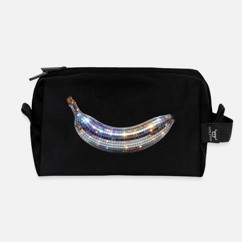 Disco Banana - Recycled Toiletry Zip Bag - black
