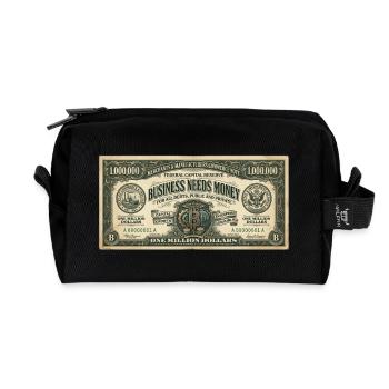 Vintage Business Money Poster - Recycelte Kulturtasche - Schwarz - Vorne
