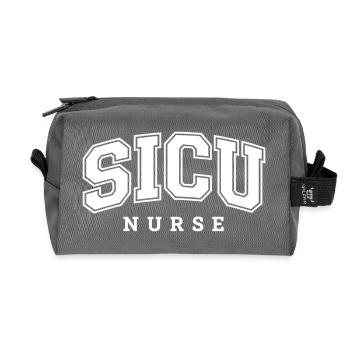 Infirmière en SICU - Unité de soins intensifs chirurgicaux - Trousse de toilette en tissu recyclé - anthracite - Devant