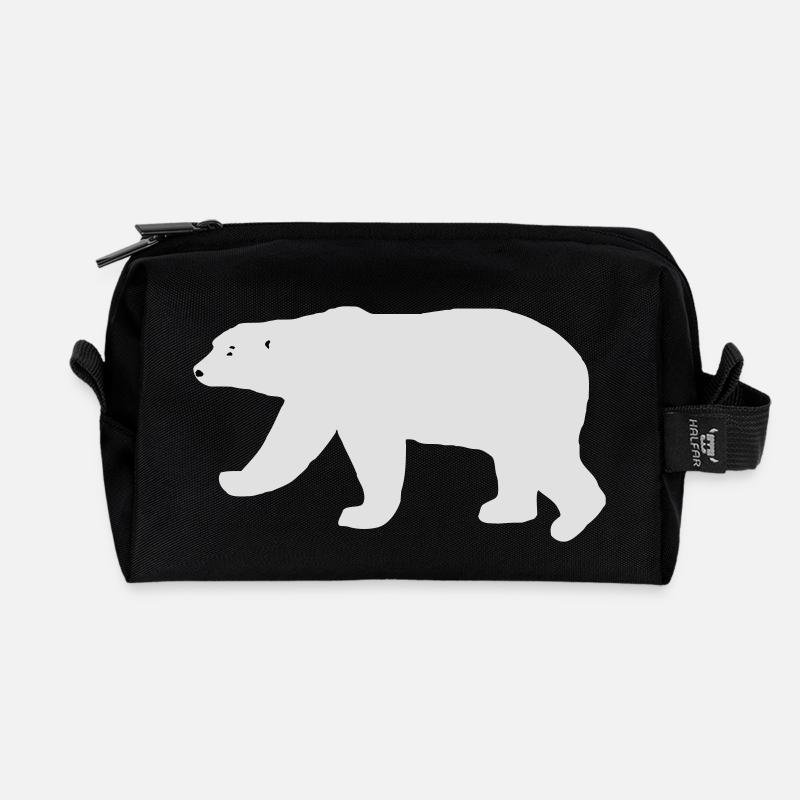 Eisbär - Recycelte Kulturtasche - Schwarz
