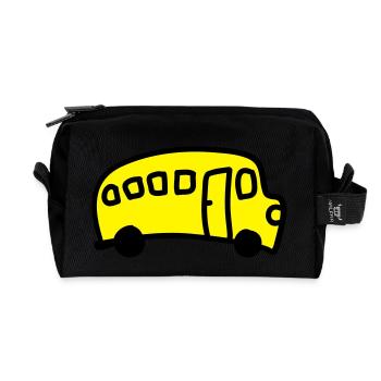 Bus - Recycelte Kulturtasche - Schwarz - Vorne