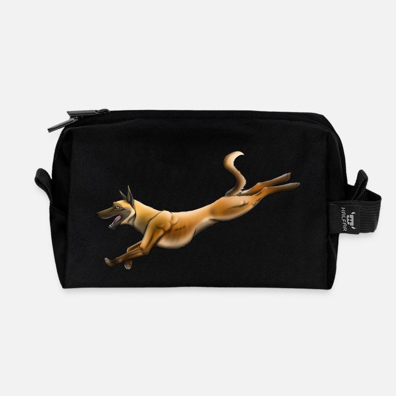 Belgischer Schäfer Malinois - Recycelte Kulturtasche - Schwarz