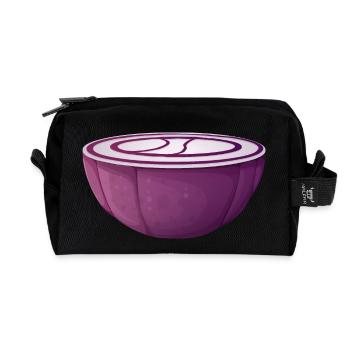 onion zwiebel veggie gemuese vegetable1 - Recycelte Kulturtasche - Schwarz - Vorne