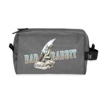 shirt motiv hase Messer Bad Rabbit neu - Recycelte Kulturtasche - Anthrazit - Vorne