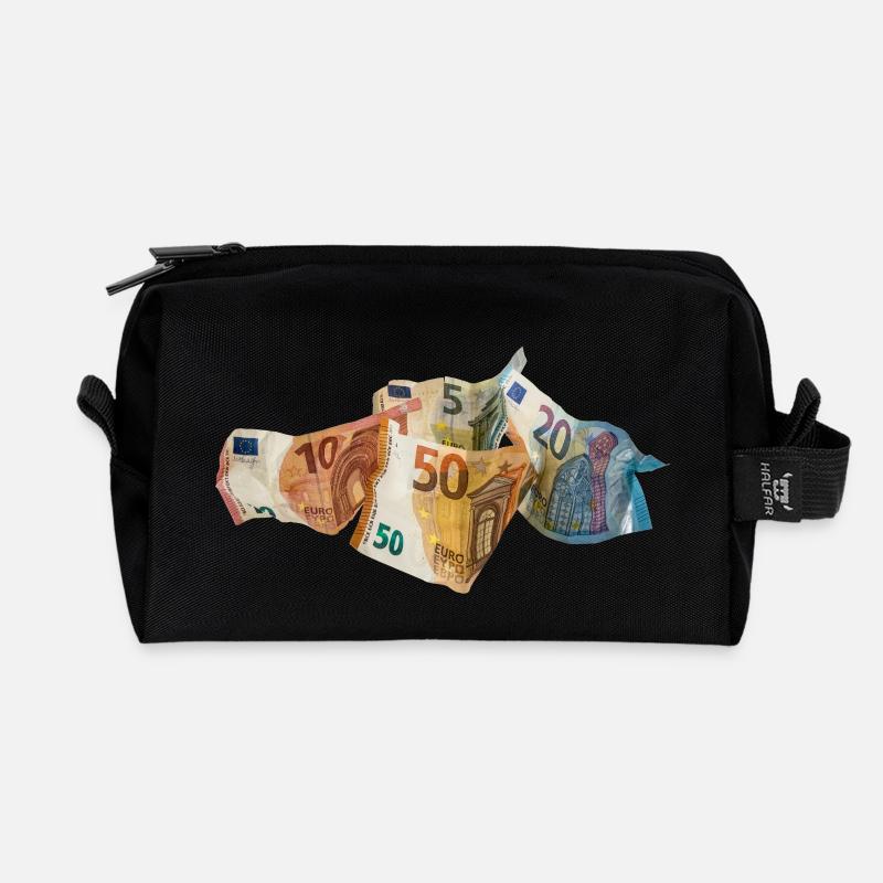 Euro-Geldscheine - Recycelte Kulturtasche - Schwarz
