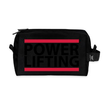 Powerlifting - Trousse de toilette en tissu recyclé - noir - Devant