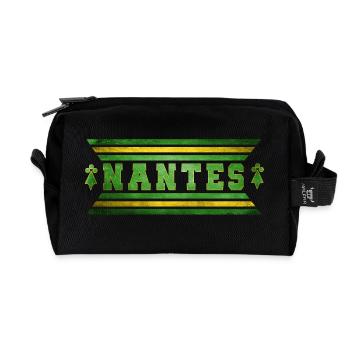Football Nantes vintage - Trousse de toilette en tissu recyclé - noir - Devant