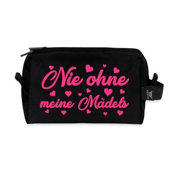 nie_ohne_meine_maedels_01 - Recycelte Kulturtasche - Schwarz - Vorne