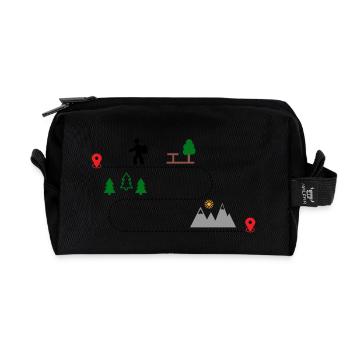 hike - Recycled Toiletry Zip Bag - black - Front