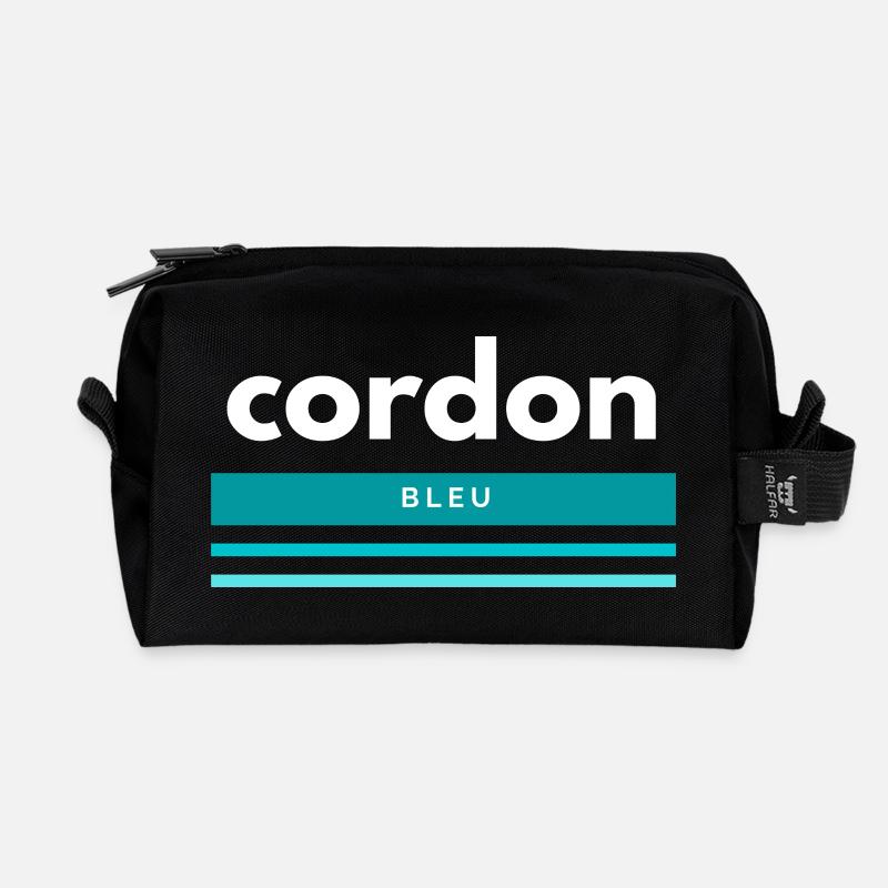 Cordon Bleu Lustiges Shirt Geschenk - Recycelte Kulturtasche - Schwarz