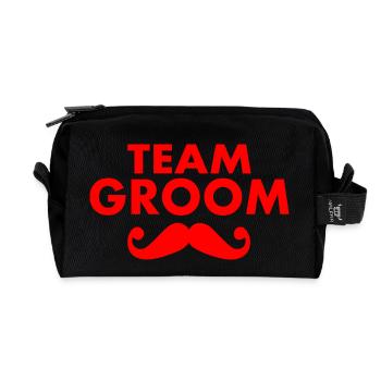 Team groom - Trousse de toilette en tissu recyclé - noir - Devant
