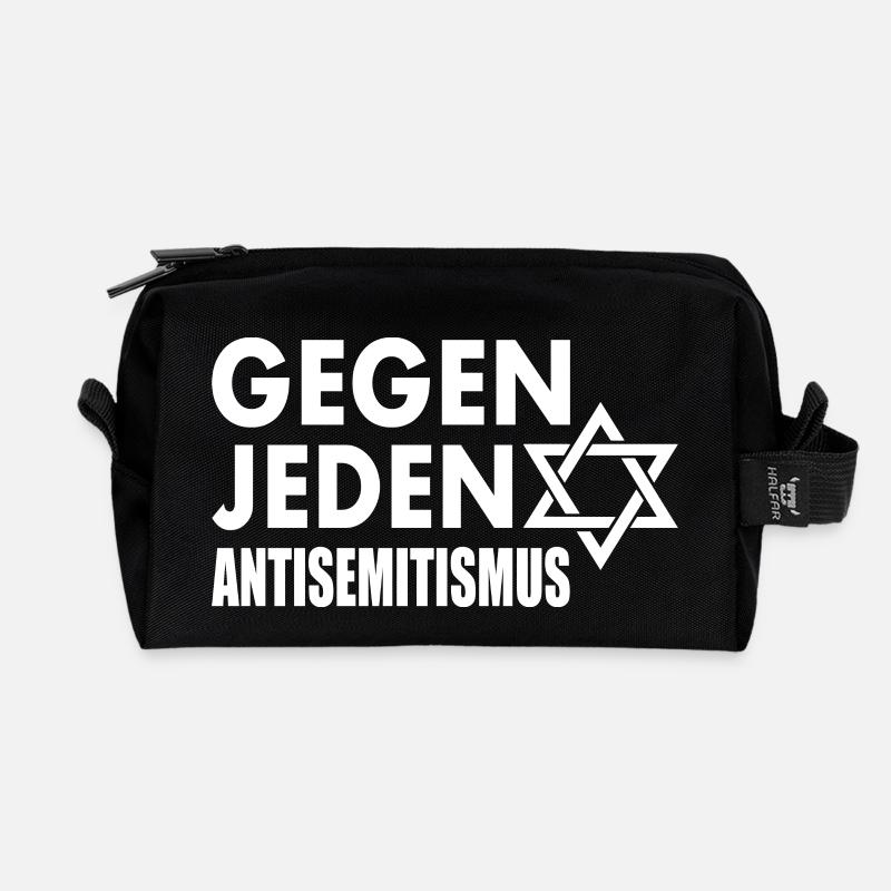 Gegen jeden antisemitismus - Recycelte Kulturtasche - Schwarz