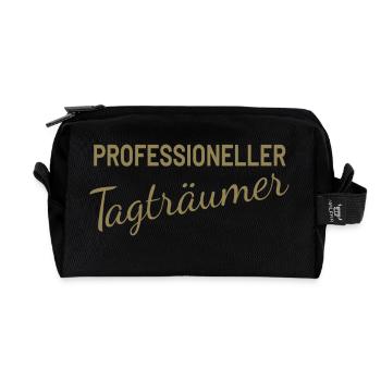 Professioneller Tagträumer - Recycelte Kulturtasche - Schwarz - Vorne