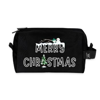 Joyeux Noël - Trousse de toilette en tissu recyclé - noir - Devant