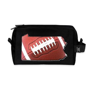 Football in der Pennsylvania State Landkarte - Recycelte Kulturtasche - Schwarz - Vorne