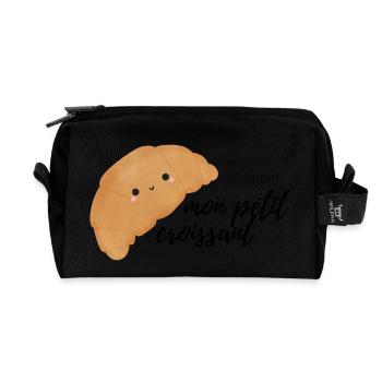 Croissant - Recycelte Kulturtasche - Schwarz - Vorne