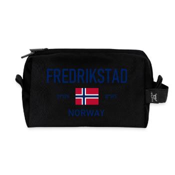 Fredrikstad - Norwegen - Koordinaten - Flagge - Recycelte Kulturtasche - Schwarz - Vorne