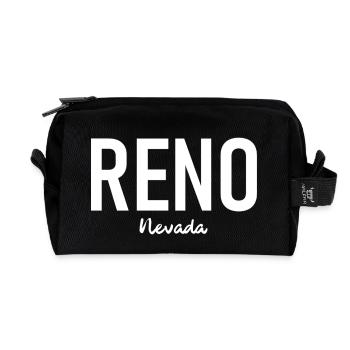 Reno - Nevada - USA - United States of America - Recycled Toiletry Zip Bag - black - Front