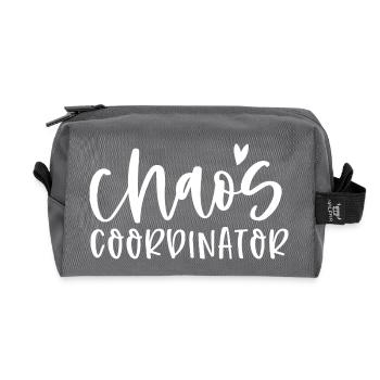 Chaos Koordinator Spaß Mutter Leben Humor - Recycelte Kulturtasche - Anthrazit - Vorne