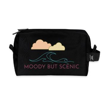 Moody Stormy Waves Nature Design - Recycled Toiletry Zip Bag - black - Front