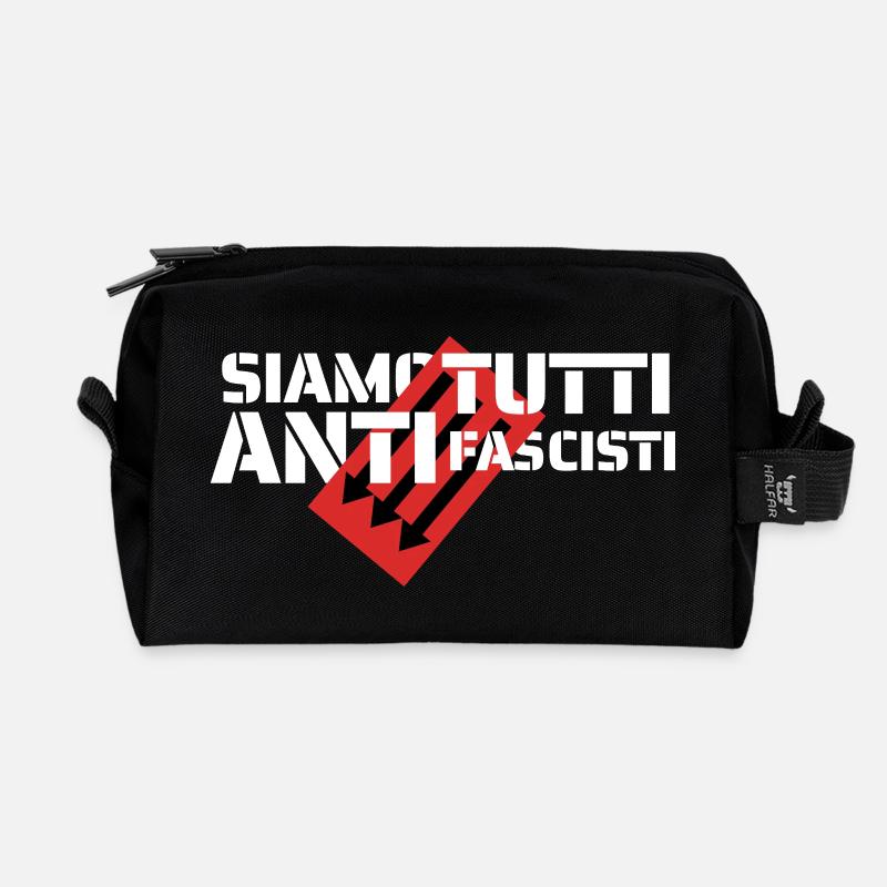 Siamo Tutti Antifascisti | Politisches Statement - Recycelte Kulturtasche - Schwarz