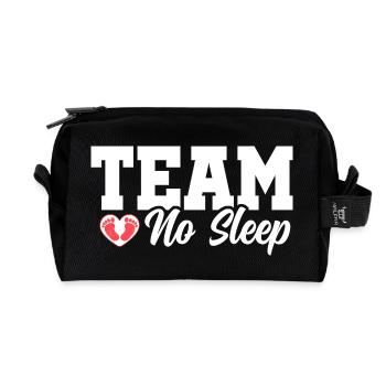 Team No Sleep - Recycelte Kulturtasche - Schwarz - Vorne