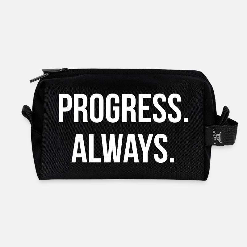 PROGRESS. ALWAYS. | Greyline Official - Recycelte Kulturtasche - Schwarz