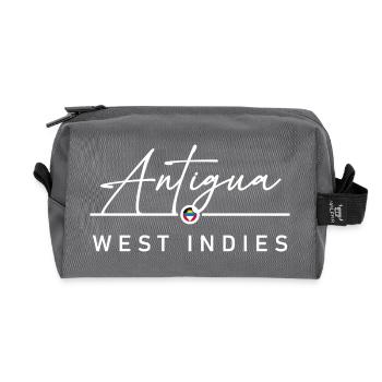 Antigua and Barbuda - West Indies - Caribbean - Recycled Toiletry Zip Bag - anthracite - Front