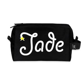 Jade - Recycelte Kulturtasche - Schwarz - Vorne