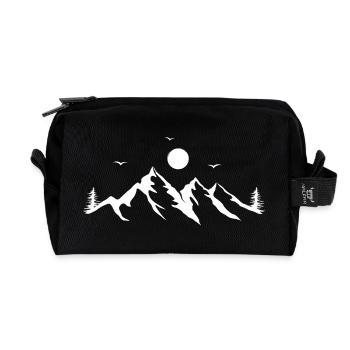 Gebirge - Recycelte Kulturtasche - Schwarz - Vorne