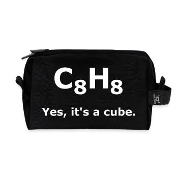 C8H8 Cuban Molecule Chemistry – Yes It's a Cube - Recycelte Kulturtasche - Schwarz - Vorne