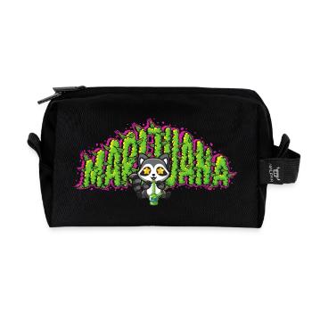 Raton laveur à marijuana - Trousse de toilette en tissu recyclé - noir - Devant