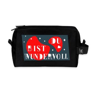 Tu es merveilleuse - Trousse de toilette en tissu recyclé - noir - Devant