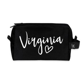 Virginia Heart Women's Love Virginia - Recycelte Kulturtasche - Schwarz - Vorne