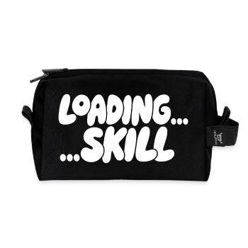 Loading Screen Skill Aesthetics - Recycled Toiletry Zip Bag - black - Front