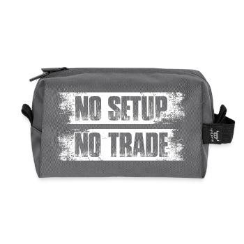 No setup no trade Aktienmarkt Börse Trader - Recycelte Kulturtasche - Anthrazit - Vorne