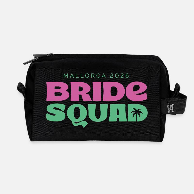 MALLORCA BRIDE SQUAD 2026 - Recycelte Kulturtasche - Schwarz