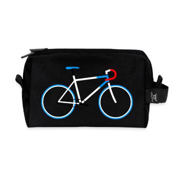 08-30 Fahrrad Fixie - Recycelte Kulturtasche - Schwarz - Vorne