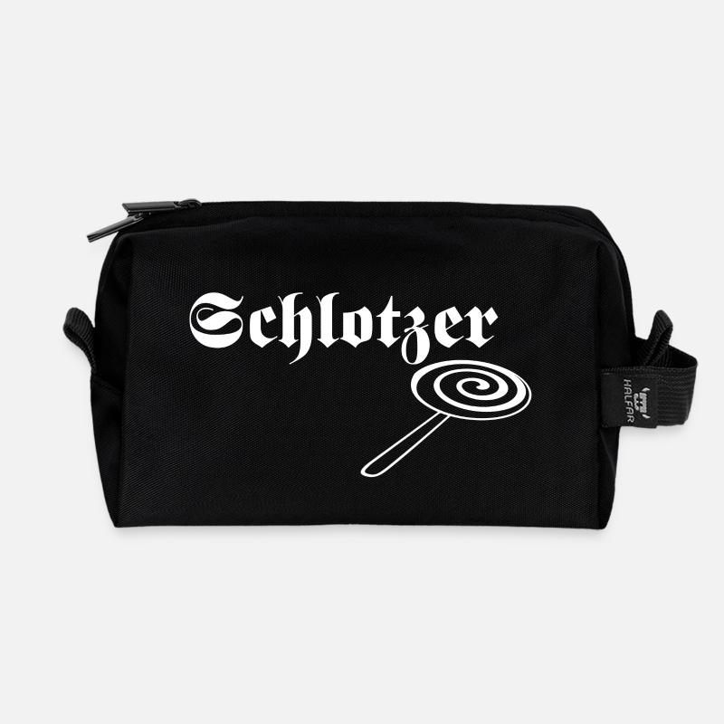 Schlotzer Lutscher White - Recycelte Kulturtasche - Schwarz