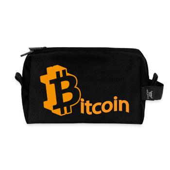 Bitcoin Krypto - Recycelte Kulturtasche - Schwarz - Vorne