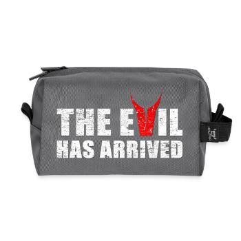 Evil has come with horns from the devil - Recycled Toiletry Zip Bag - anthracite - Front
