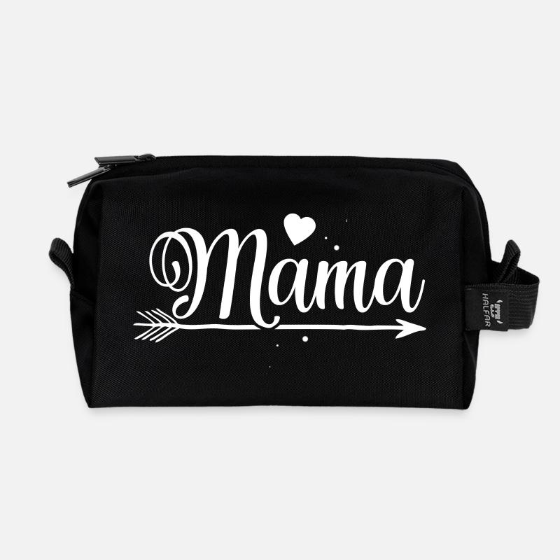 Mama - Recycelte Kulturtasche - Schwarz