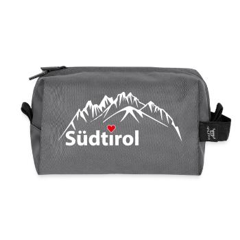 Die Dolomiten, Berge Südtirol  - Recycelte Kulturtasche - Anthrazit - Vorne