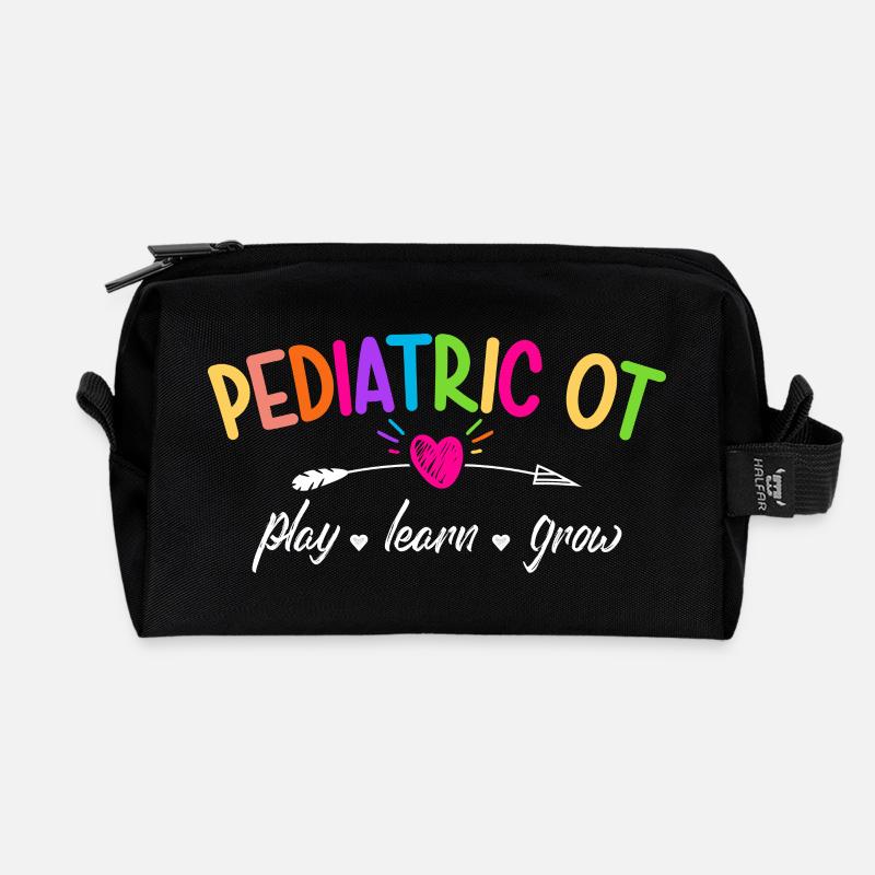Pediatric Occupational Therapy OT - Recycled Toiletry Zip Bag - black