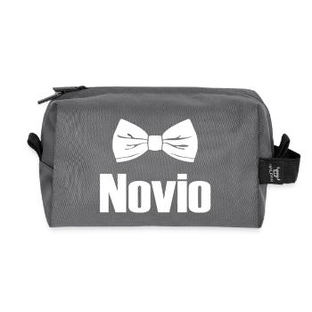 Novio Boyfriend Nound Bowtie Fiançailles Marié - Trousse de toilette en tissu recyclé - anthracite - Devant